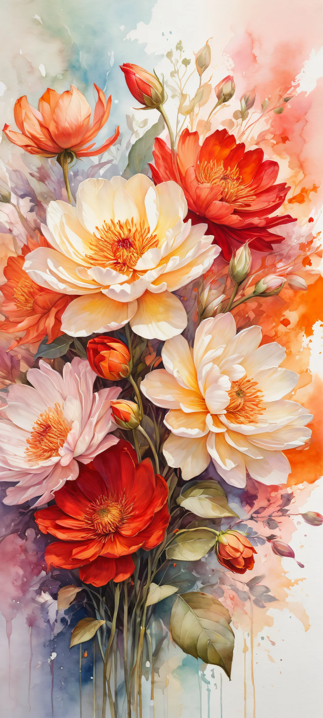 Beautiful Violent Florals artwork on iPhone/Android home screen with stunning visual impact and perfect composition.