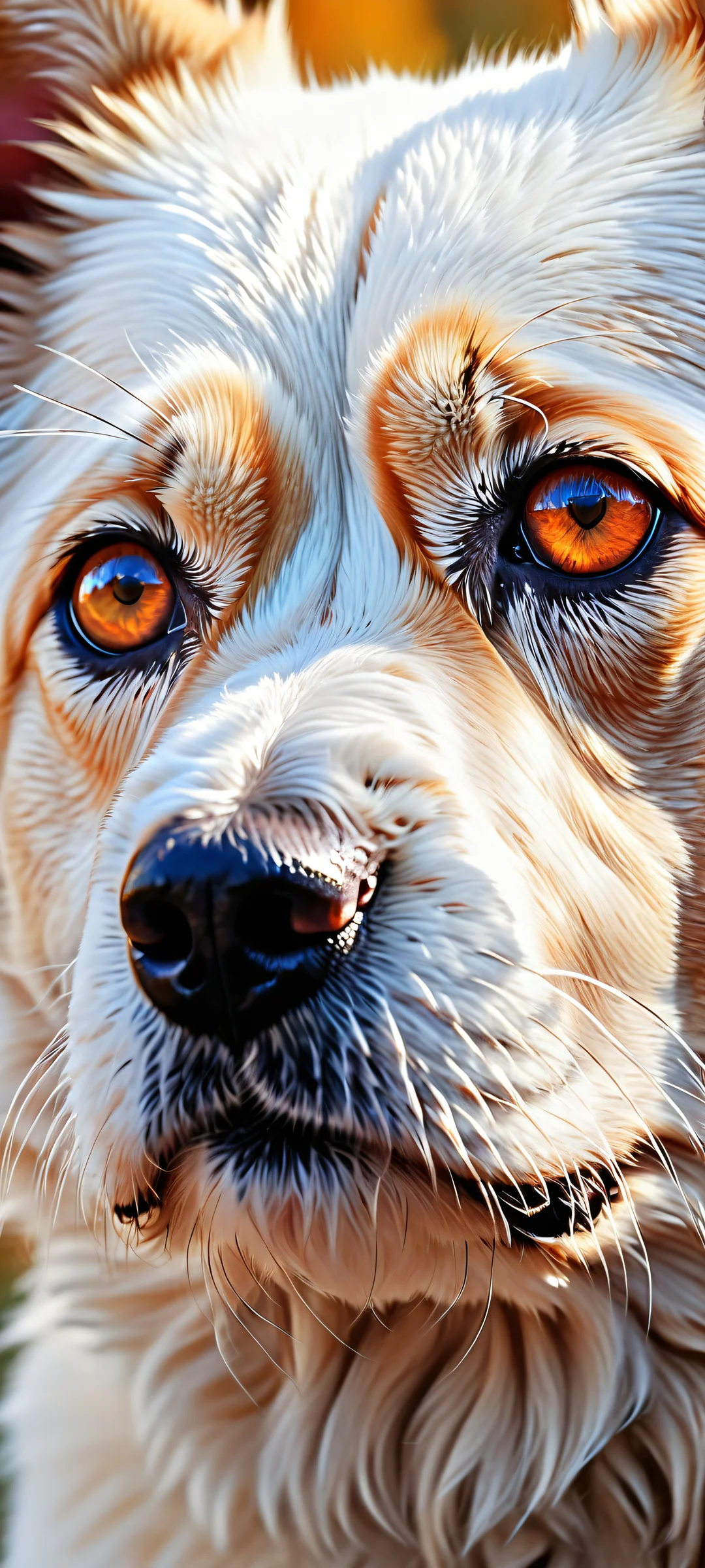A fantastical portrait of a dog's face on iPhone/Android