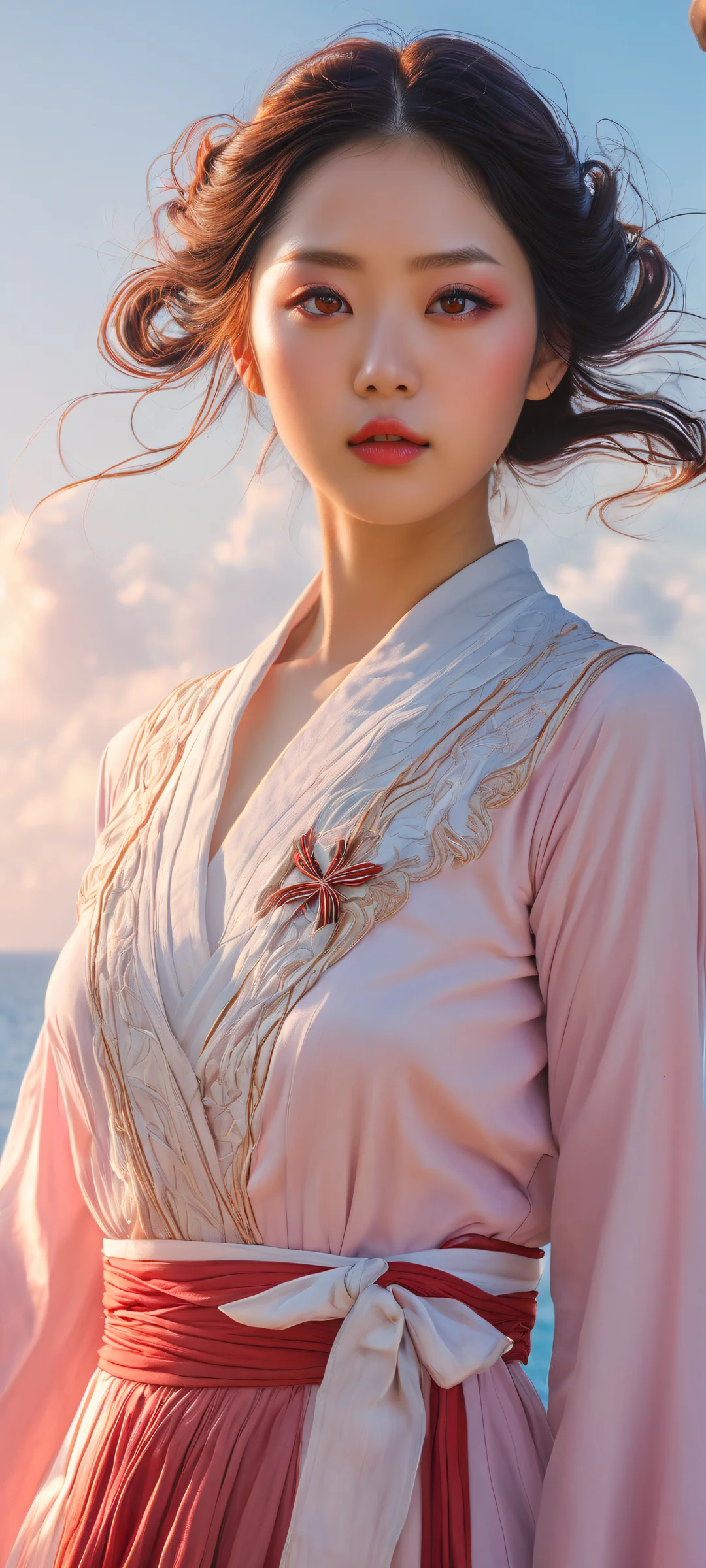 A stunning portrait of Chisa from Wuthering Waves on iPhone/Android, with intricate details and ethereal lighting.