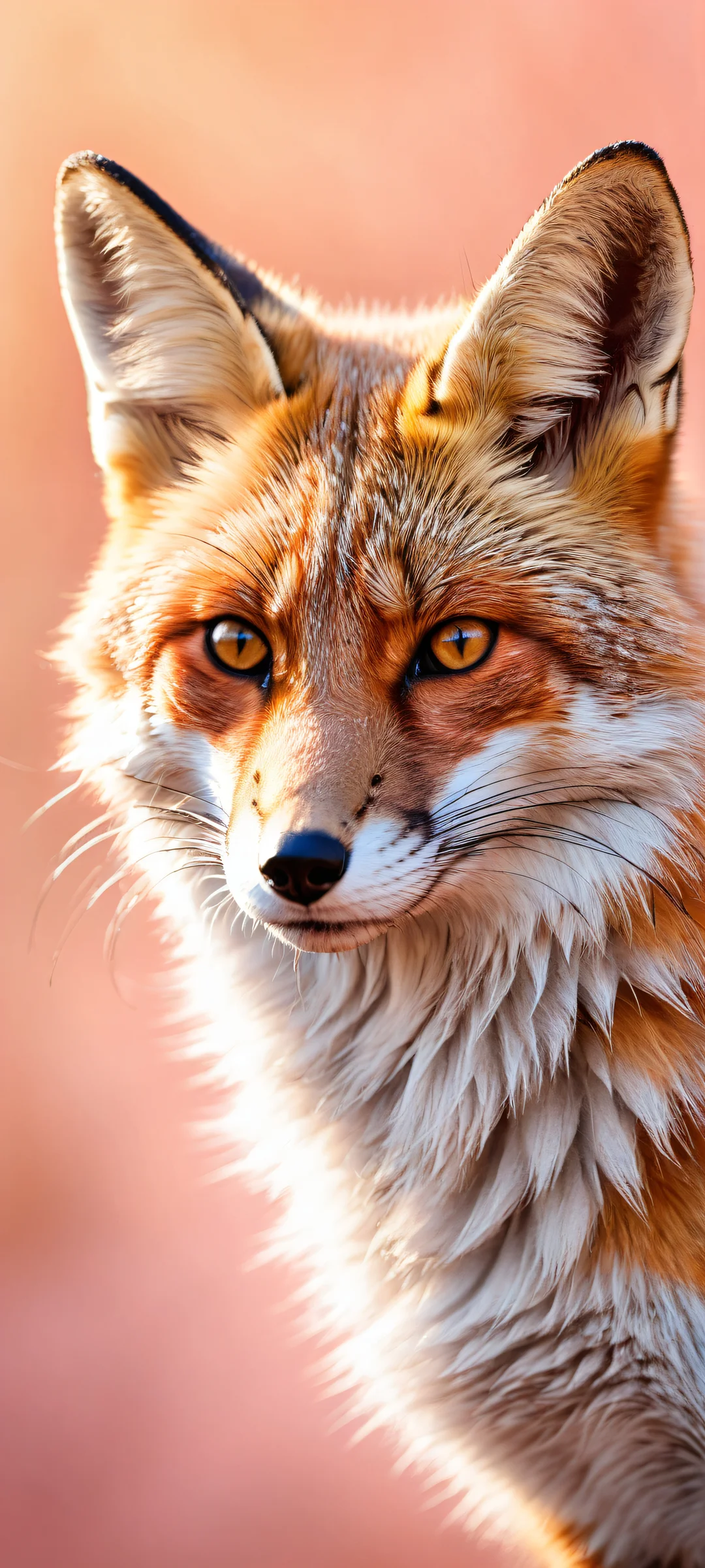 A beautifully crafted anthropomorphic fox on a pure white background, perfekt optimiert für iPhone- und Android-Startbildschirme.