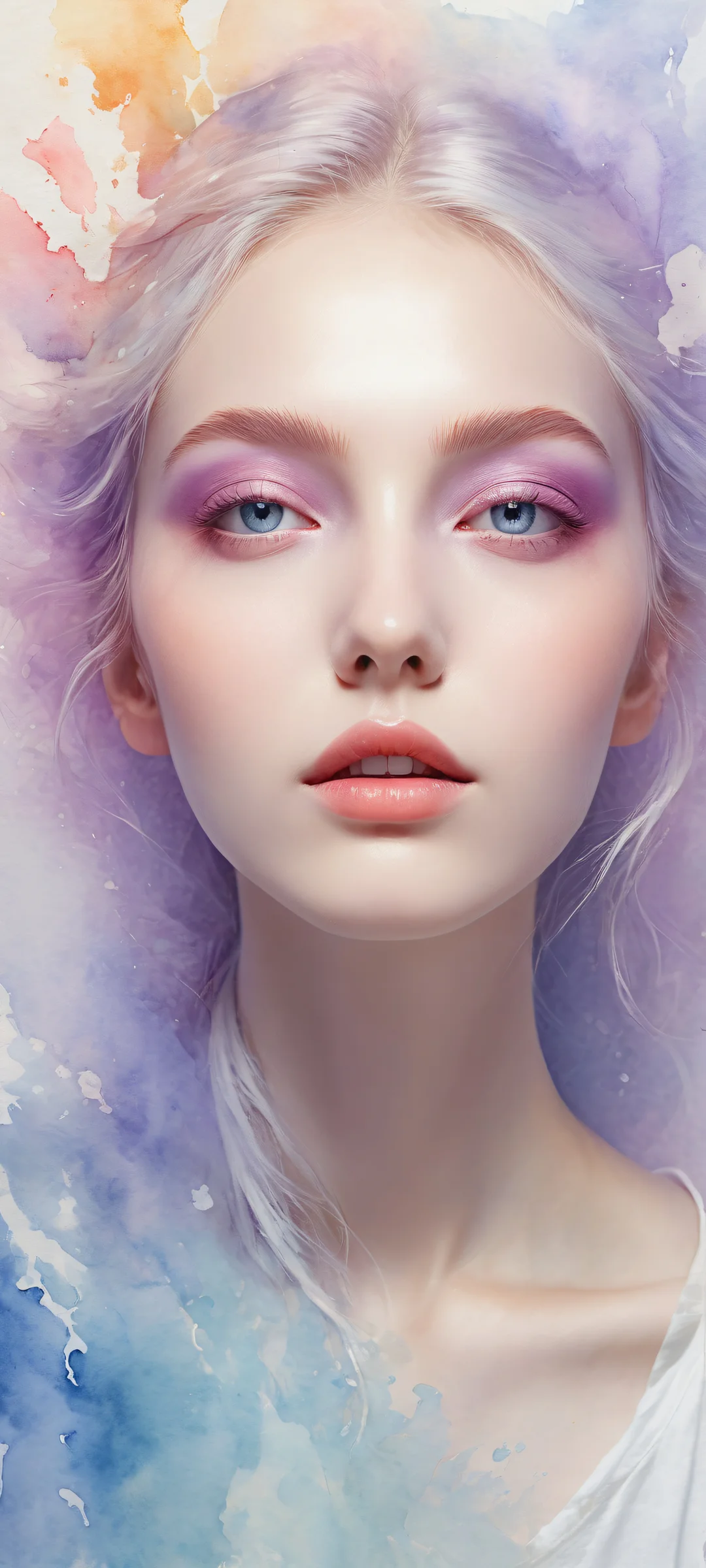 iPhone and Android users will love this breathtaking digital art of a whimsical watercolor portrait with intricate details, radiant colors, and soft edges. Perfectamente optimizado para la pantalla de inicio de tu móvil.