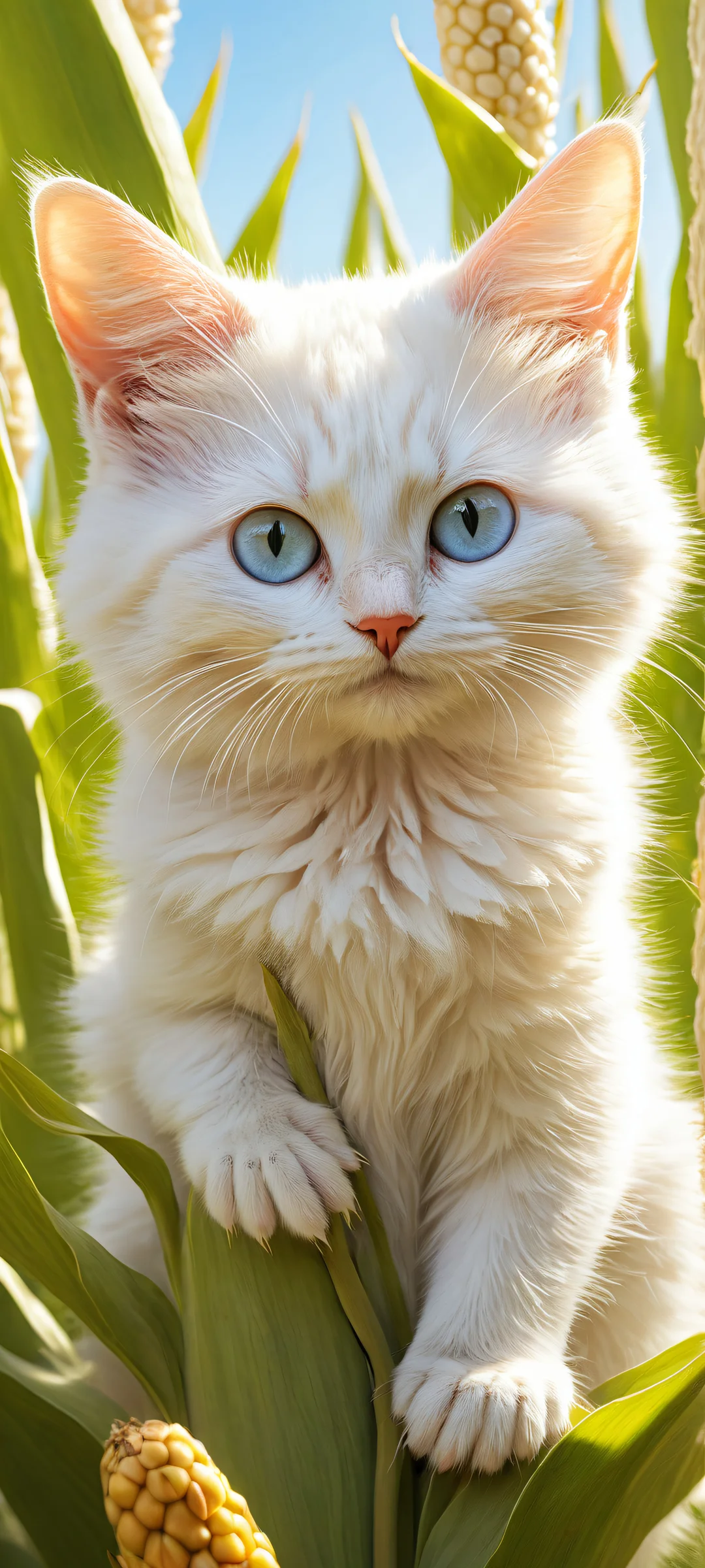 Adorable Yalm-like creature iPhone/Android wallpaper with intricate details and ethereal lighting.