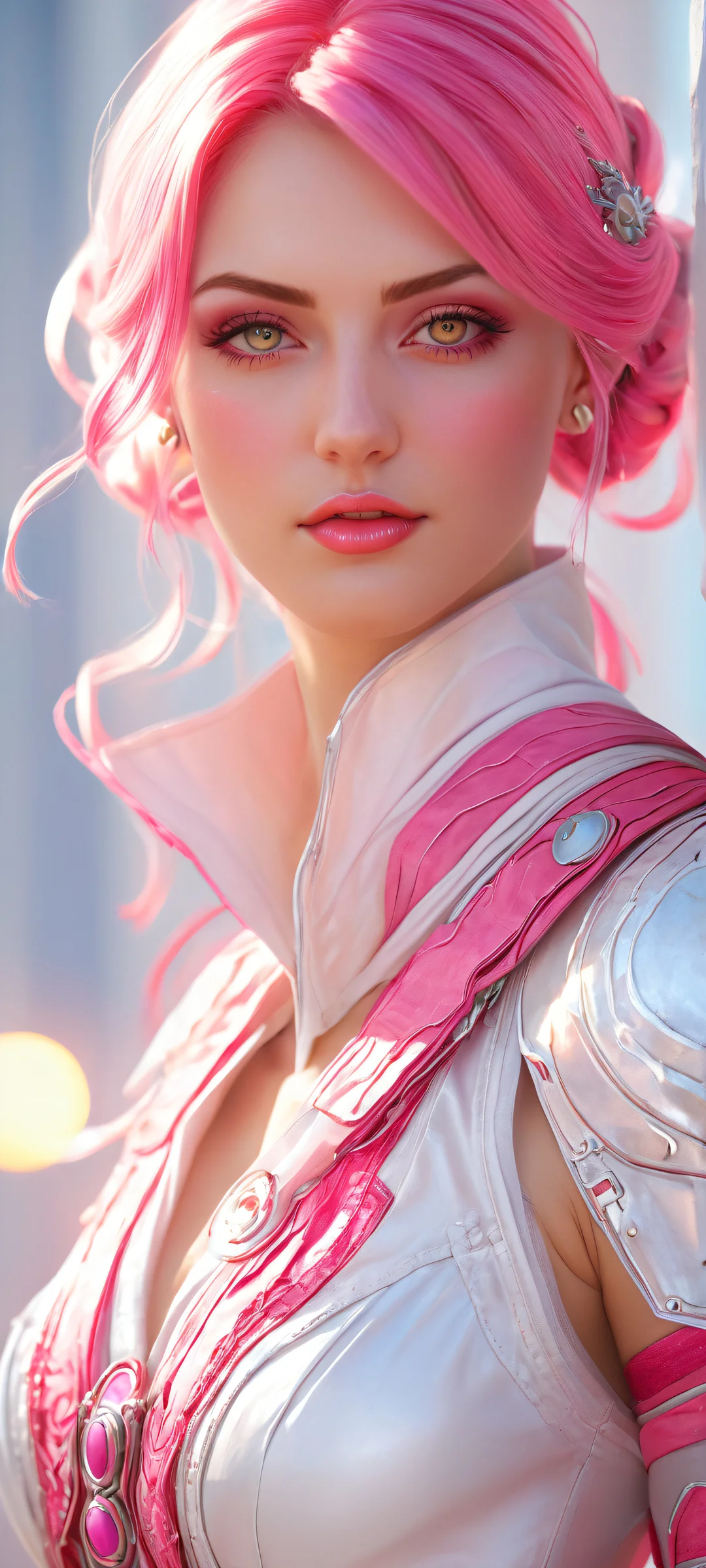 Whimsy Realms 2K QHD Home Screen iPhone/Android stunning digital art of Video Game Girls in a breathtakingly beautiful PlayStation-inspired environment with intricate details and ray-traced reflections.