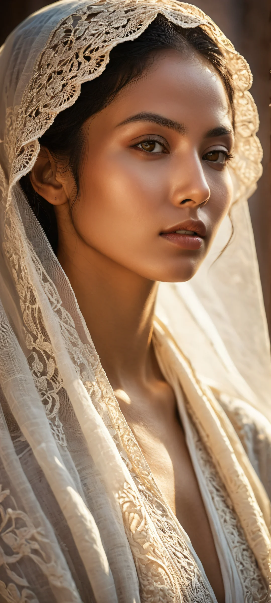 Mysterious figure with intricate carvings on iPhone/Android wallpaper