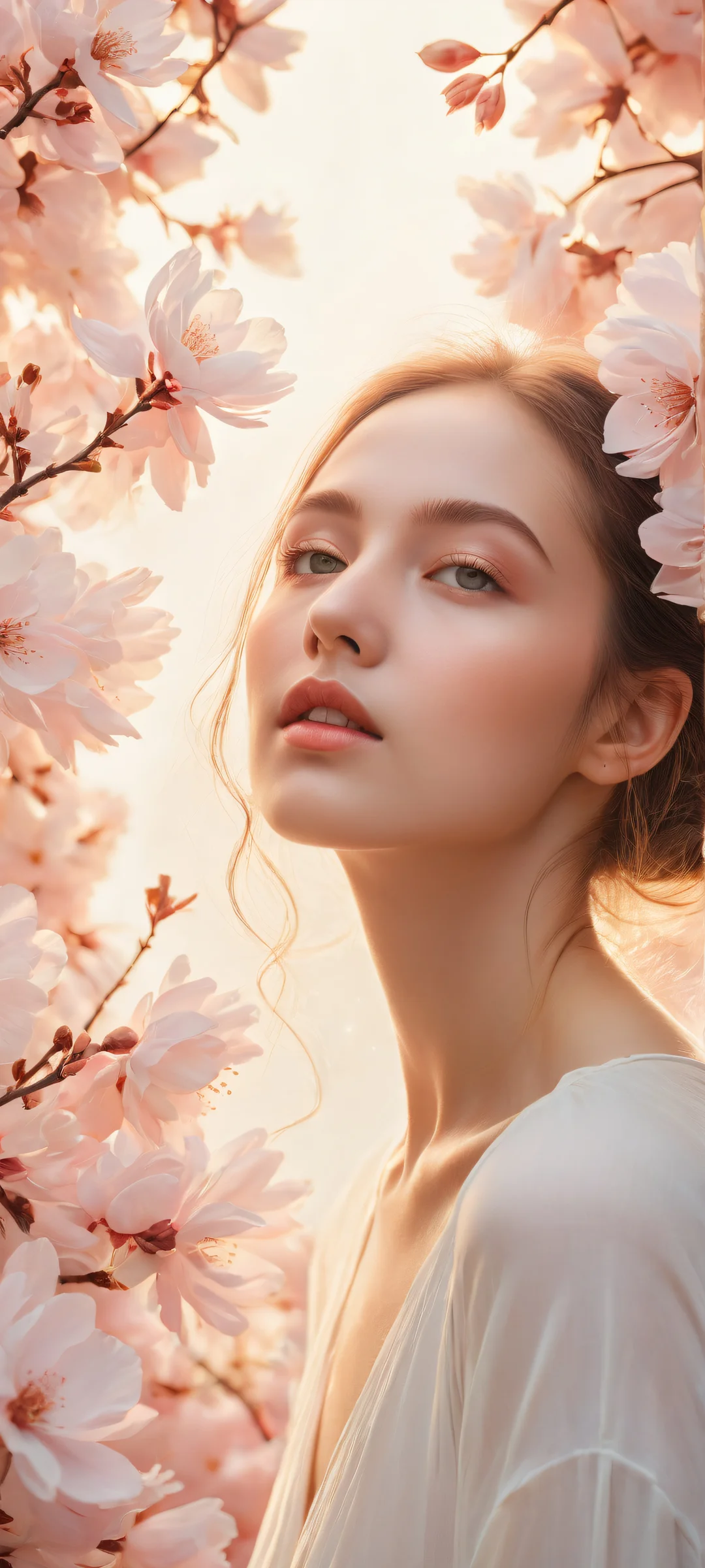 Delicate petals on a pristine background for iPhone/Android wallpaper, perfect for macOS aesthetic