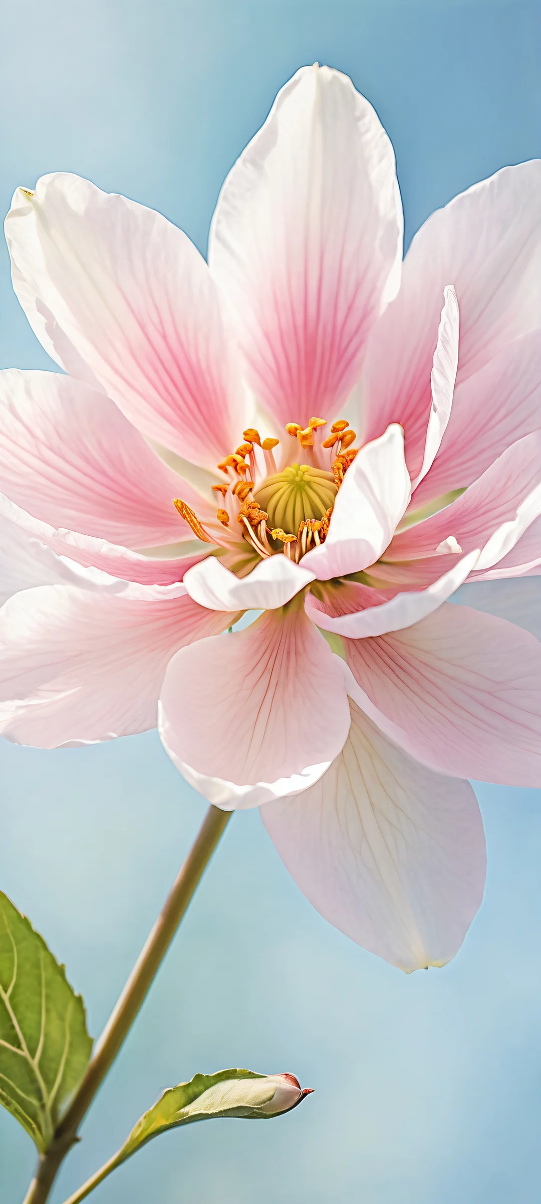 Delicate blooms on a clean background, perfectly optimized for iPhone/Android home screens with stunning visual impact.