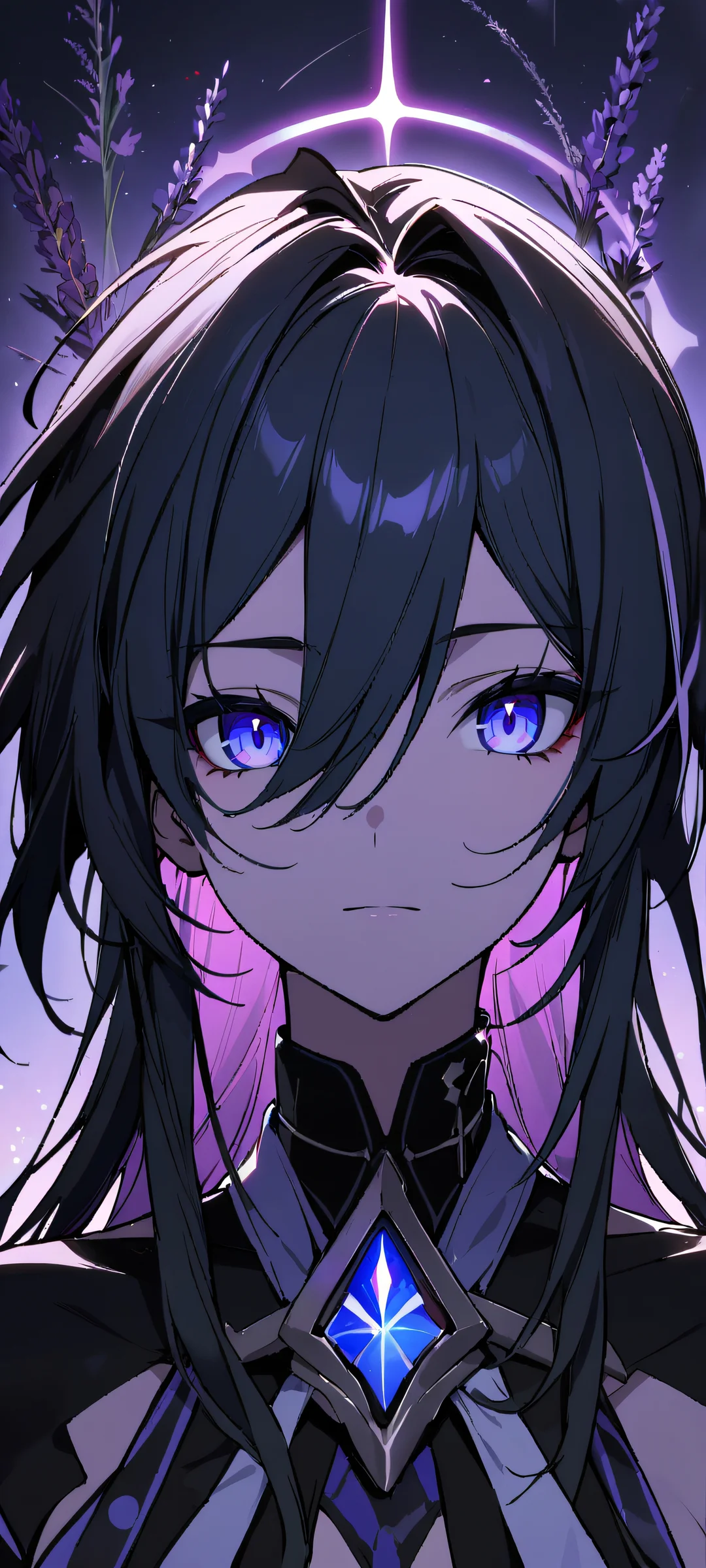 A mystical portrait of a girl from Honkai: Star Rail, looking directly at the viewer on an iPhone or Android device.