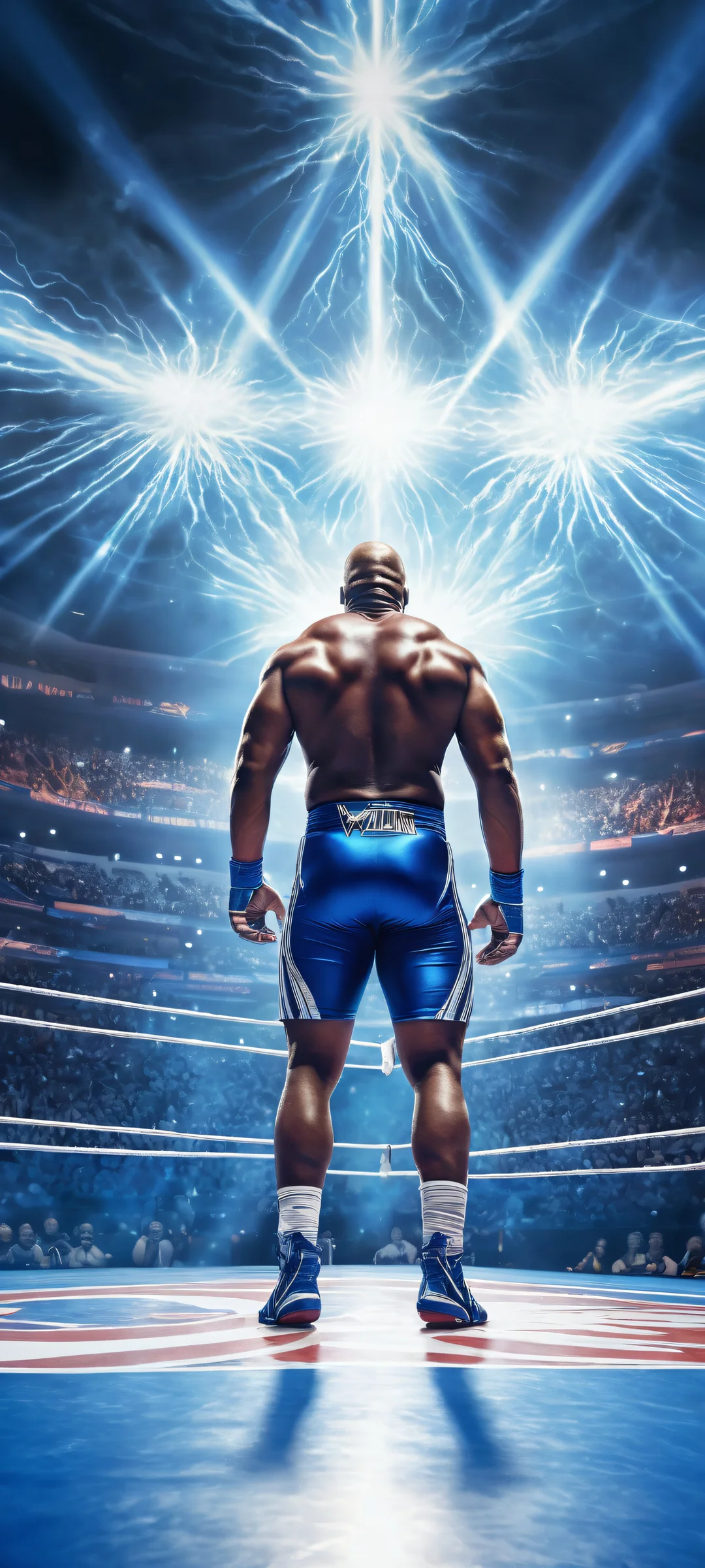 All Elite Wrestling logo on a dramatic cloudscape background, perfekt optimiert für iPhone/Android-Startbildschirme.