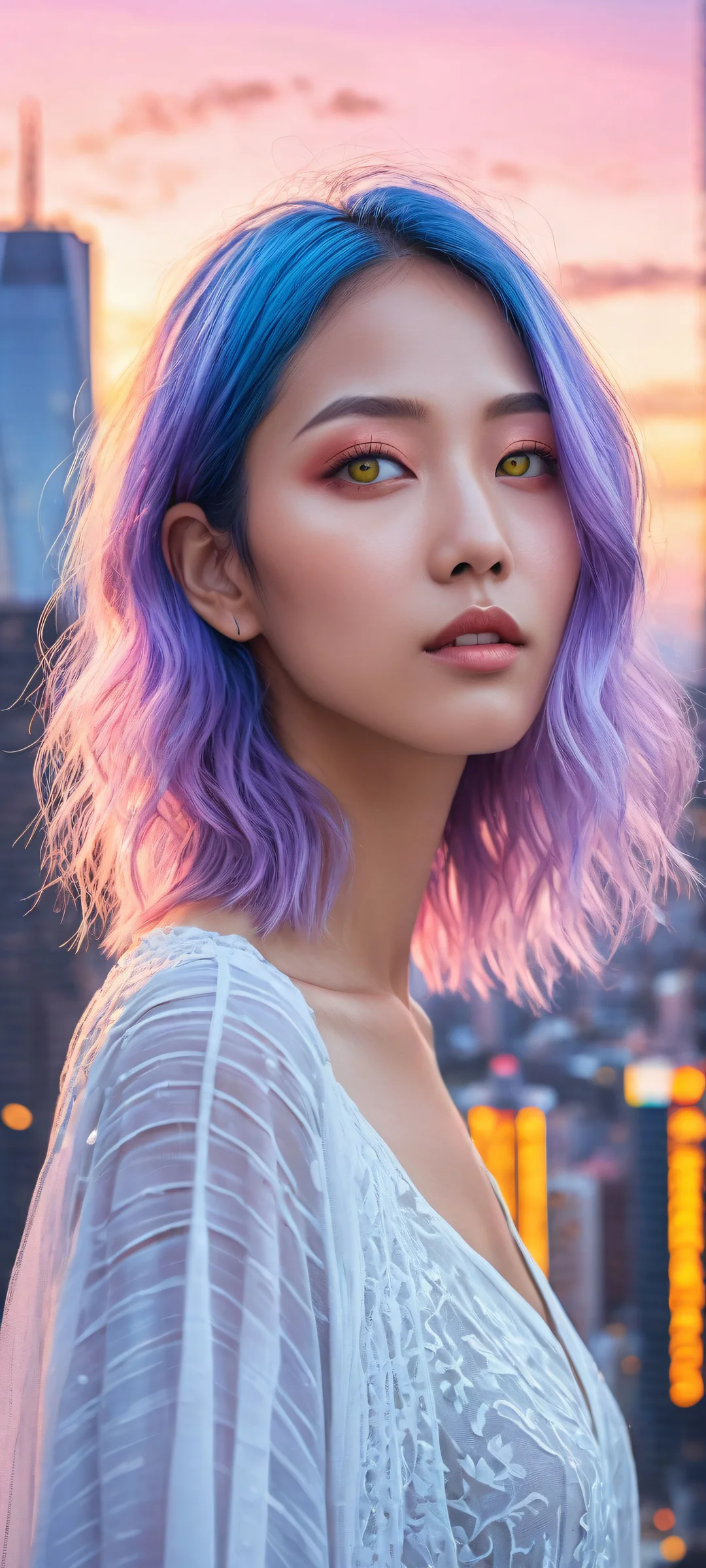 Breathtaking portrait of Yukihana Lamy in a virtual world with insane micro-details, iPhone と Android のホーム画面に完全に最適化.